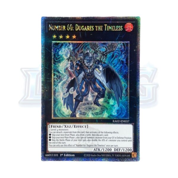 1 Number 60: Dugares the Timeless RA02-EN037 Quarter Century Rare — thẻ bài Yu-Gi-Oh chính hãng