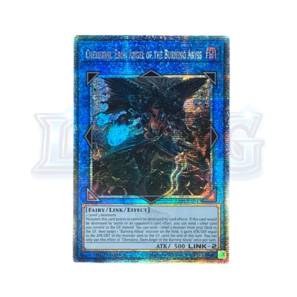 Cherubini, Ebon Angel of the Burning Abyss RA01-EN042 Quarter Century Secret Rare — thẻ bài Yu-Gi-Oh chính hãng