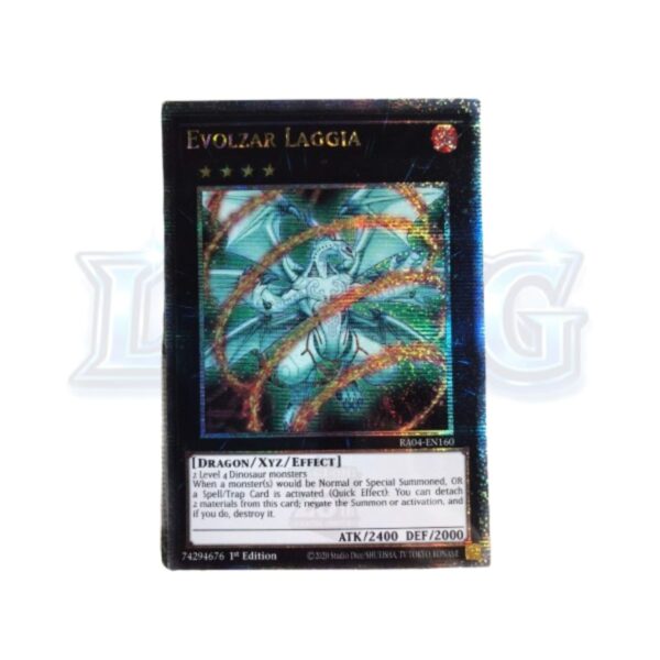 3 Evolzar Laggia RA04-EN160 Quarter Century Secret Rare — thẻ bài Yu-Gi-Oh chính hãng