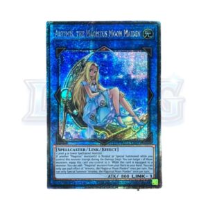 3 Artemis, the Magistus Moon Maiden RA01-EN049 Quarter Century Secret Rare — thẻ bài Yu-Gi-Oh chính hãng