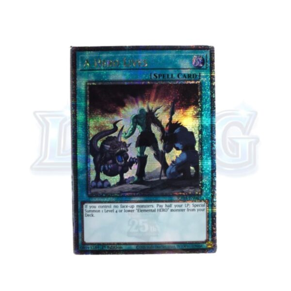 4 A Hero Lives RA04-EN087 Quarter Century Secret Rare — thẻ bài Yu-Gi-Oh chính hãng