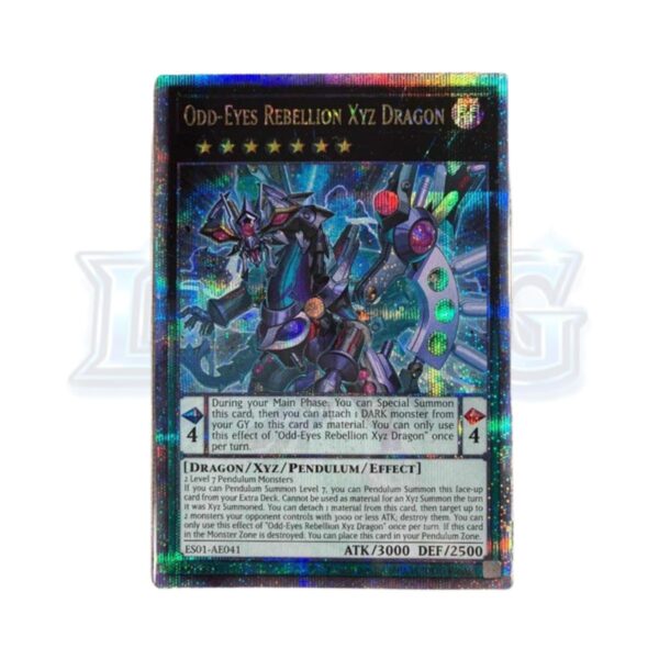 5 Odd-Eyes Rebellion Xyz Dragon ES01-AE041 Quarter Century Secret Rare — thẻ bài Yu-Gi-Oh chính hãng