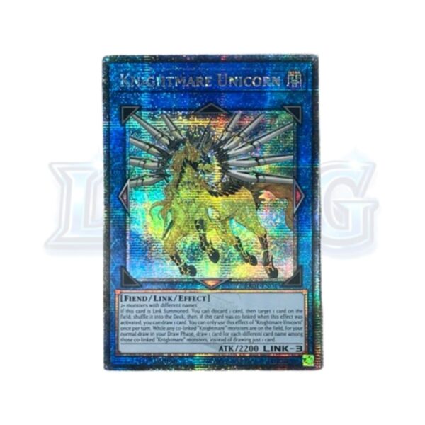 5 Knightmare Unicorn RA01-EN043 Quarter Century Secret Rare — thẻ bài Yu-Gi-Oh chính hãng
