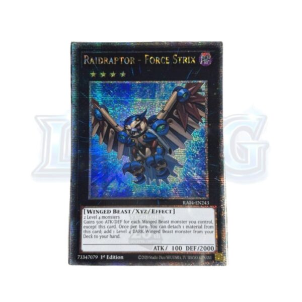 5 Raidraptor Force Strix RA04-EN243 Quarter Century Secret Rare — thẻ bài Yu-Gi-Oh chính hãng