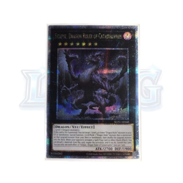 Eclipse, Dragon Ruler of Catastrophes ALIN-AE048 Quarter Century Secret Rare — thẻ bài Yu-Gi-Oh chính hãng