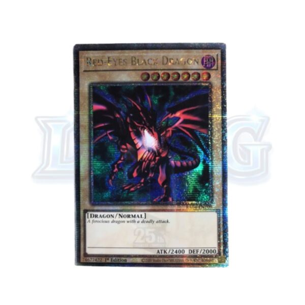 Untitled design (2) Red-Eyes Black Dragon RA04-EN109 Quarter Century Secret Rare — thẻ bài Yu-Gi-Oh chính hãng